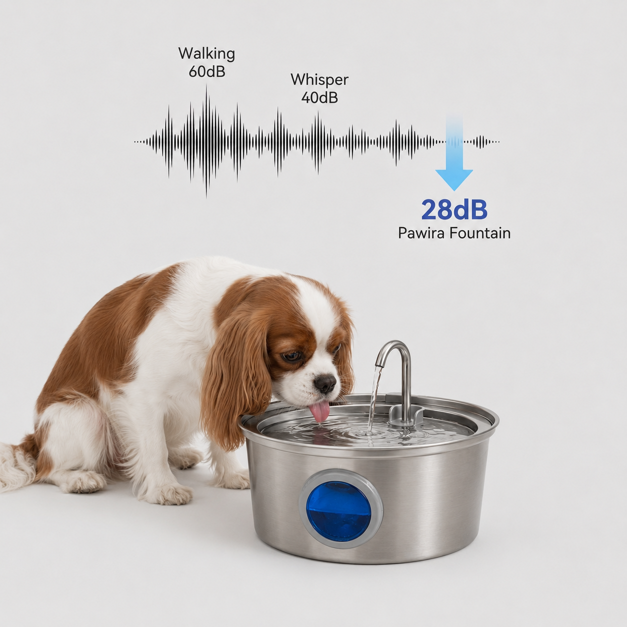 Pawira™ Stainless Steel Dog Water Fountain